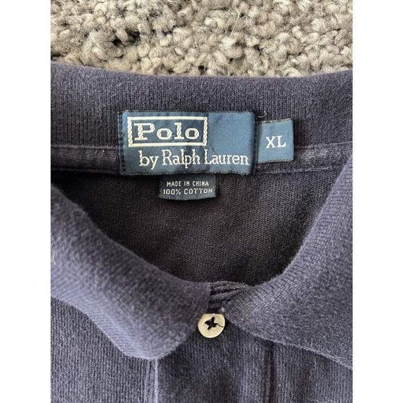 Polo Ralph Lauren Shirt Mens XL Blue Long Sleeve Polo Red Pony 100% Cotton - Picture 4 of 7